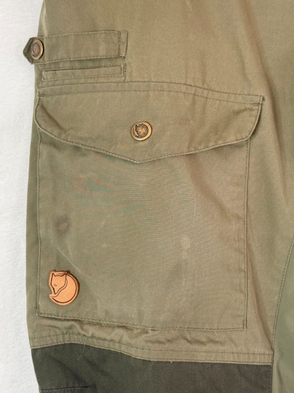 FJALLRAVEN G 1000 Ventilated Trousers Hike Trek Gorpcore Cargo Pants 30 Green - Picture 5 of 10